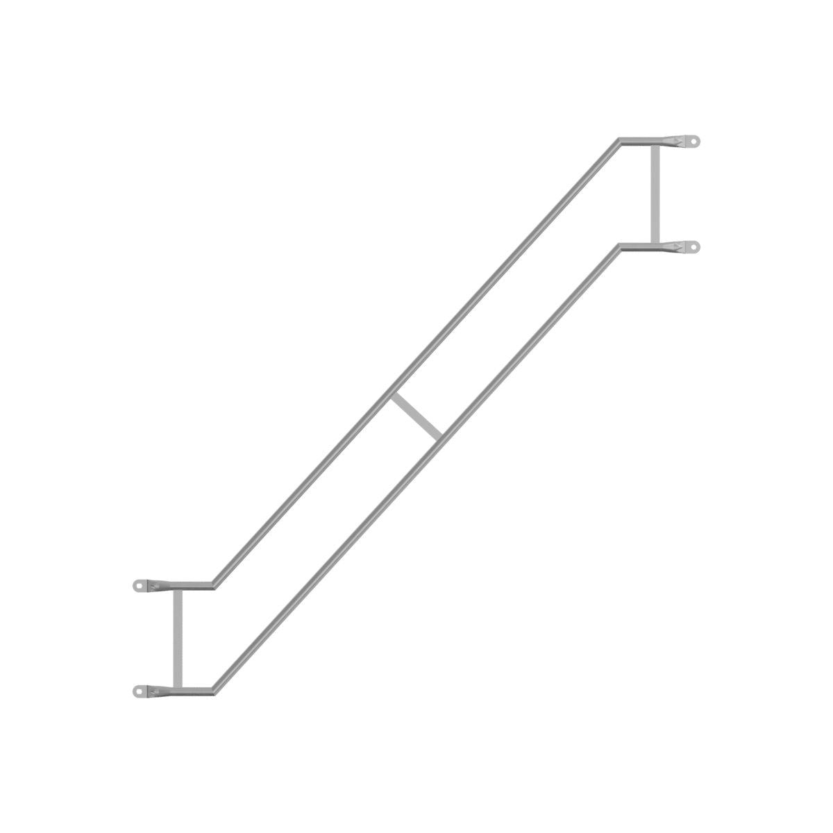 Aluminiowa poręcz zewnętrzna schodów 250