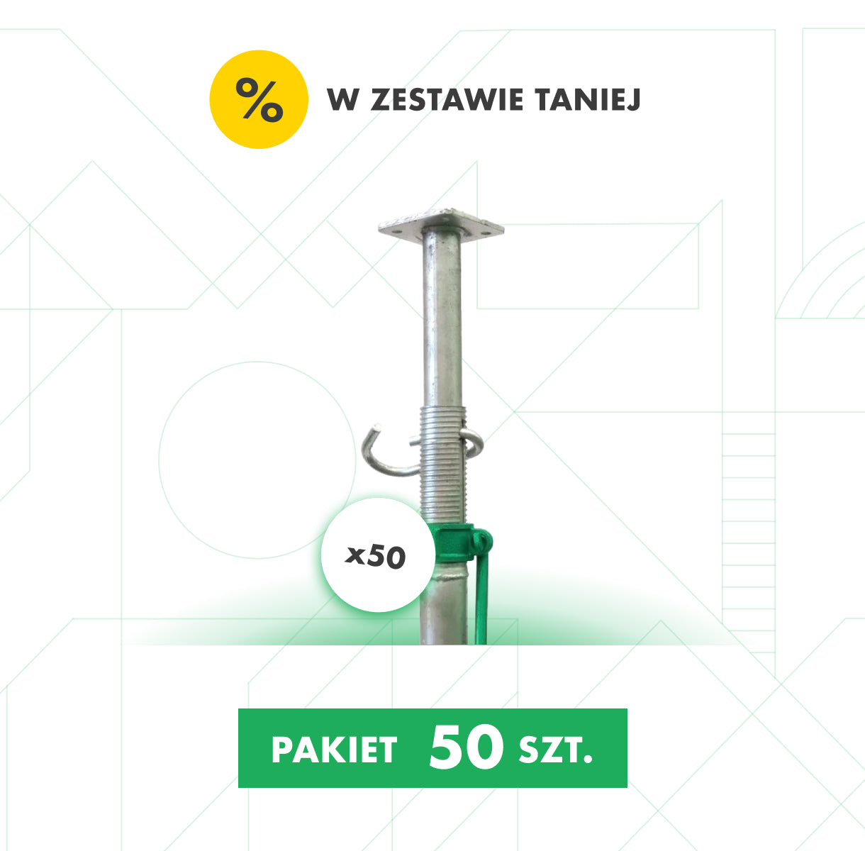 Podpora 350 ocynkowana 20kN [Pakiet 50 sztuk]