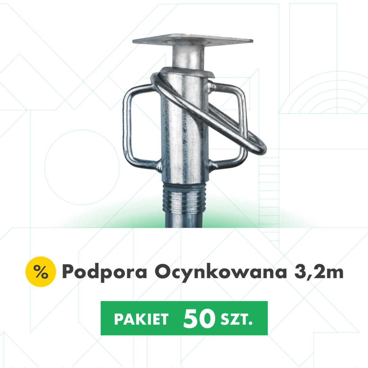 Podpora Ocynkowana 3,2m [Pakiet 50 sztuk]
