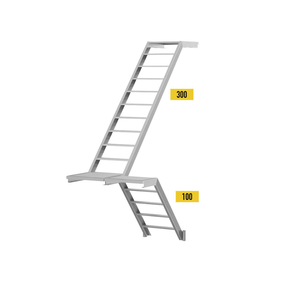Aluminium Start Ladders 100