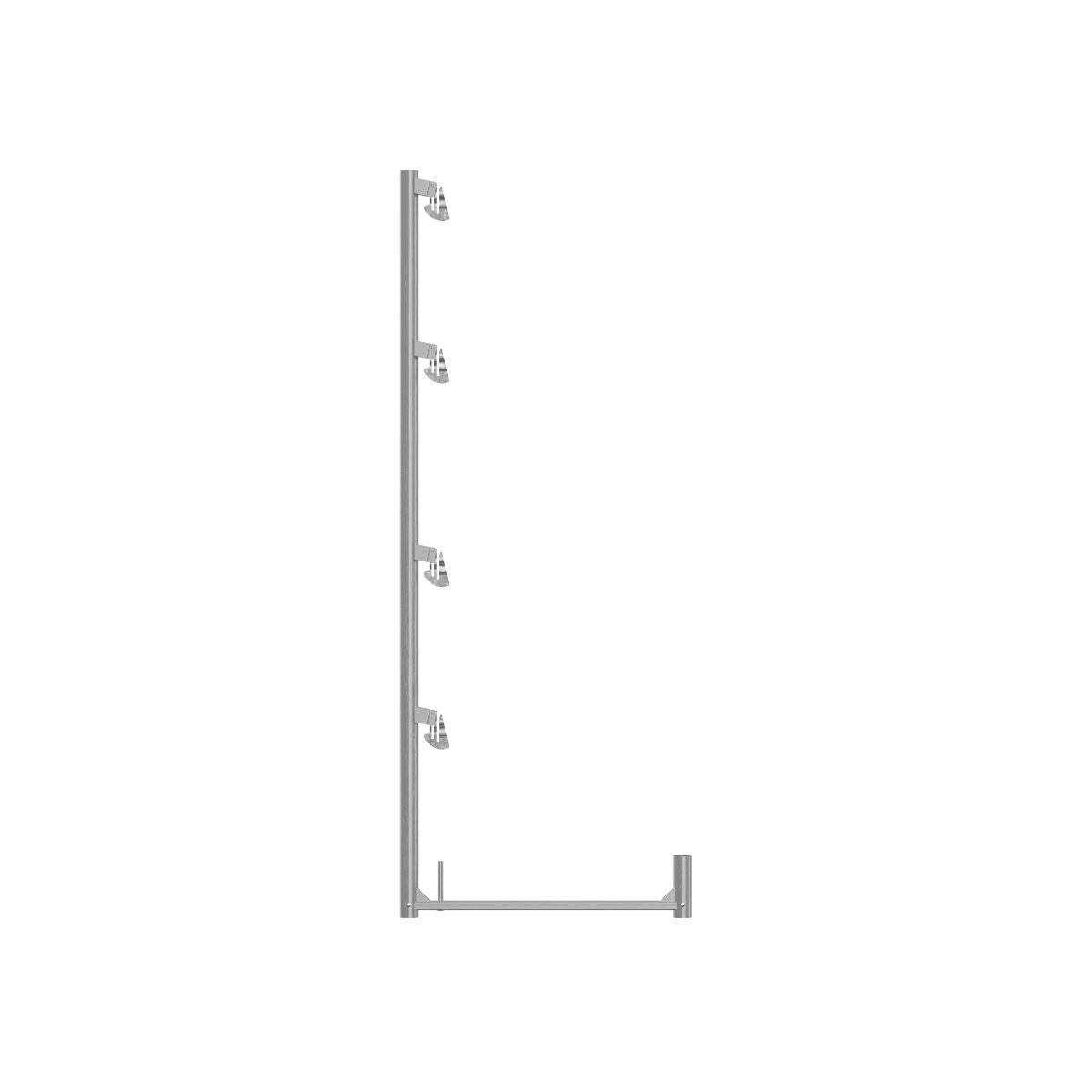 Aluminium Handrail Post with Protection 200×73