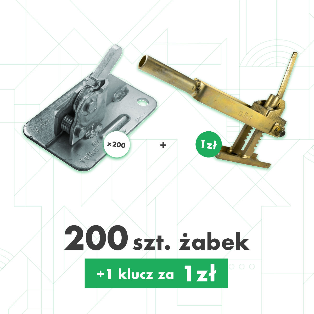 Żabka napinająca [Pakiet 200 sztuk + Klucz za 1 zł]